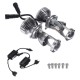 G6 H4 LED Headlights with Mini Projector Lens 70W Clear Hi-lo Dual Beam Pattern Headlamp 2PCS for RHD Car Motorcycle