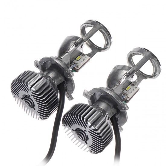 G6 H4 LED Headlights with Mini Projector Lens 70W Clear Hi-lo Dual Beam Pattern Headlamp 2PCS for RHD Car Motorcycle