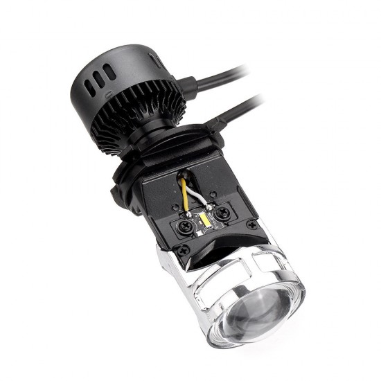 H4 LED Headlights with Mini Projector Lens Hi/Lo Beam Bulb 60W 9600LM 6500K White for Car Motorcycle