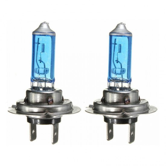 H7 Car HaloHeadlights Light Bulb Lamps 55W 12V 6300K White 2Pcs