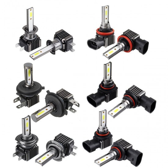 M2 COB LED Car Headlights H1 H4 H7 H8/H9/H11 9005 9006 36W 6000LM 9-36V 6000K White IP68 Waterproof 2Pcs