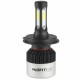 2PCS S2 COB LED Car Headlights Bulbs Fog Light H4 72W 9000LM 6500K White