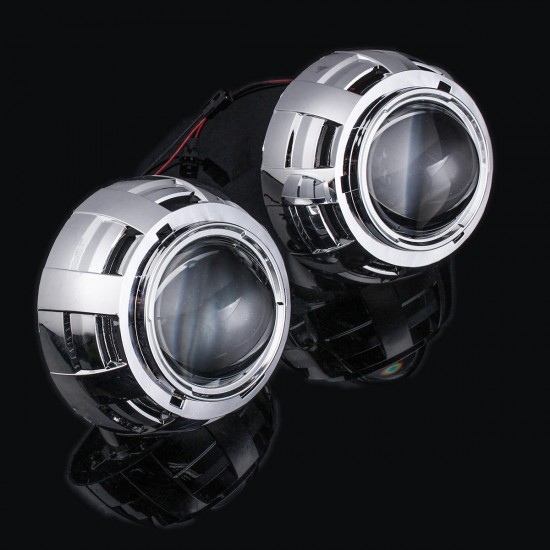 Pair 3Inch HID Bi-Xenon Projector Lens Headlights Shroud H1 H4 H7 Car Headlight Retrofit Pair 3Inch HID Bi-Xenon Projector Lens Headlights Shroud H1 H4 H7 Car Headlight Retrofit