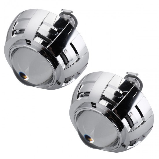 Pair 3Inch HID Bi-Xenon Projector Lens Headlights Shroud H1 H4 H7 Car Headlight Retrofit Pair 3Inch HID Bi-Xenon Projector Lens Headlights Shroud H1 H4 H7 Car Headlight Retrofit