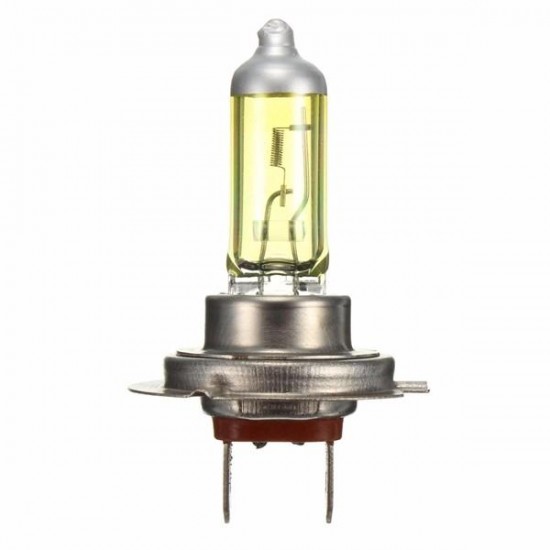 Pair 55W 12V H7 Amber Xenon Headlight High Beam HaloLight Lamp Bulbs