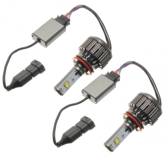 Pair 60W LED Headlight Lamp H11 H9 H8 7200LM 6000K with Wire