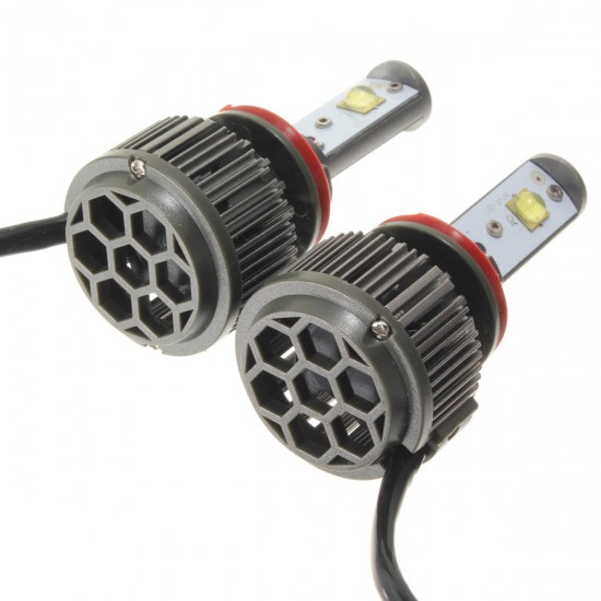 Pair 60W LED Headlight Lamp H11 H9 H8 7200LM 6000K with Wire Pair 60W LED Headlight Lamp H11 H9 H8 7200LM 6000K with Wire