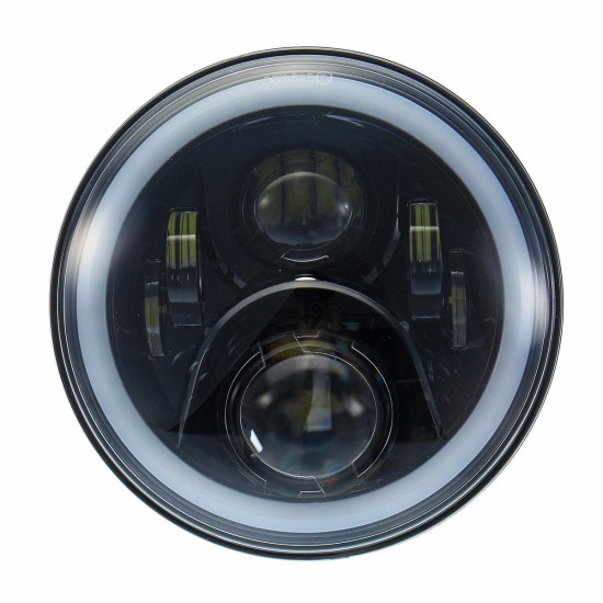 Pair 7 Inch 19 RGB LED Car Headlights IP67 Built-in Lamp Automatic Change Halo Angel Eyes for the Jeep Wrangler Landrover Defender Hummer Pair 7 Inch 19 RGB LED Car Headlights IP67 Built-in Lamp Automatic Change Halo Angel Eyes for the Jeep Wrangler Landrover Defender Hummer