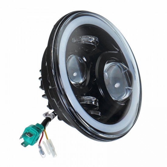 Pair 7 Inch 19 RGB LED Car Headlights IP67 Built-in Lamp Automatic Change Halo Angel Eyes for the Jeep Wrangler Landrover Defender Hummer Pair 7 Inch 19 RGB LED Car Headlights IP67 Built-in Lamp Automatic Change Halo Angel Eyes for the Jeep Wrangler Landrover Defender Hummer