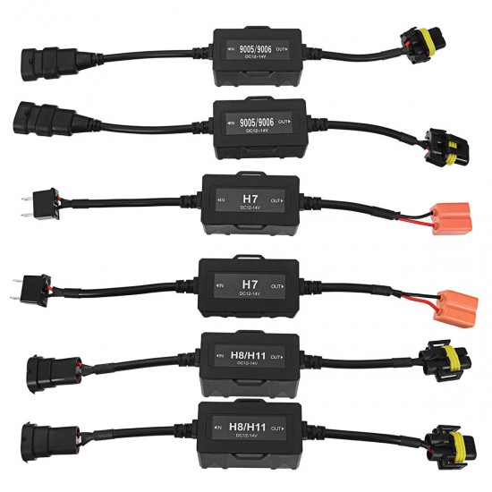 Pair 9005/9006 H8/H11 H7 LED HID Car Headlight Decoder Error Free Anti-Flicker Load Resistor Pair 9005/9006 H8/H11 H7 LED HID Car Headlight Decoder Error Free Anti-Flicker Load Resistor