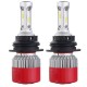 Pair COB LED Car Headlight Kit 6000K H4 H7 H11 H13 9005 9007 60W 7200LM