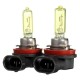 Pair H11 Xenon HaloHID Brightness Class Lights Bulbs Golden Yellow 1200LM