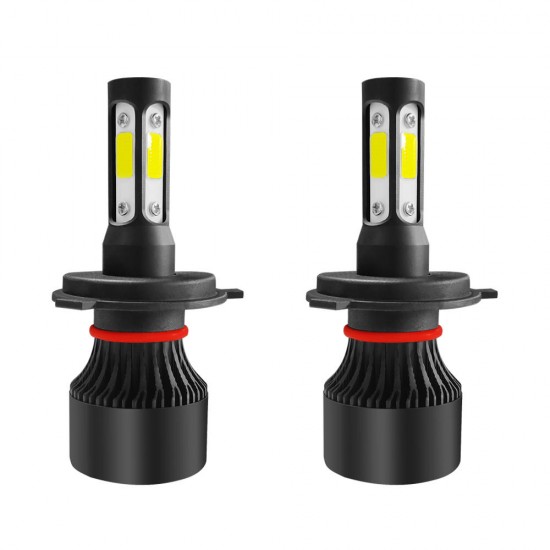 S2 4 Sides COB LED Car Headlights Bulbs H4 H7 H11 9005 9006 9007 50W 6000LM 3D 360 Degree Fog Lamp 6000K