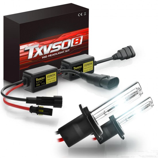 H7 Car HID Xenon Headlights Bulbs Conversion KIT 55W DC 9-16V 5500LM 5000K/6000K/8000K IP68 2Pcs