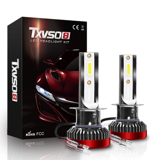 Car COB LED Headlights Bulbs Set Upgrade 8000LM 6000K DC 9V-32V IP68 Car COB LED Headlights Bulbs Set Upgrade 8000LM 6000K DC 9V-32V IP68