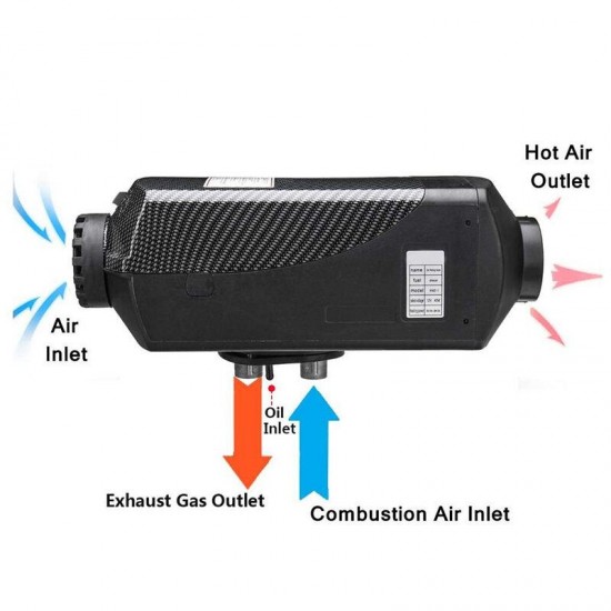 12V 5KW Car Parking Heater Diesel Air Heater with Remote Control + LCD Monitor Switch + Silencer for Truck Bus Trailer 12V 5KW Car Parking Heater Diesel Air Heater with Remote Control + LCD Monitor Switch + Silencer for Truck Bus Trailer