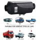 12V 5KW Car Parking Heater Diesel Air Heater with Remote Control + LCD Monitor Switch + Silencer for Truck Bus Trailer