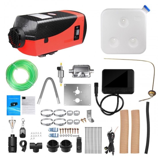 12V 8KW Diesel Air Heater All In One Car Parking Heater Black LCD Thermostat Remote Control 12V 8KW Diesel Air Heater All In One Car Parking Heater Black LCD Thermostat Remote Control