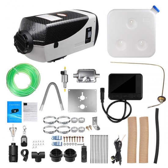12V 8KW Diesel Air Heater All In One Car Parking Heater Black LCD Thermostat Remote Control 12V 8KW Diesel Air Heater All In One Car Parking Heater Black LCD Thermostat Remote Control