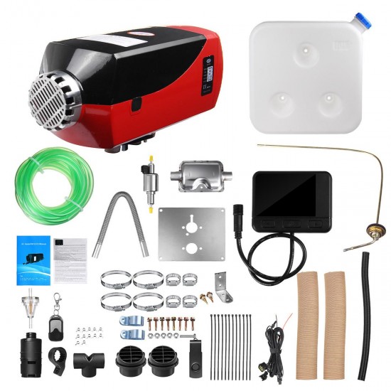 12V 8KW Diesel Air Heater All In One Car Parking Heater Black LCD Thermostat Remote Control 12V 8KW Diesel Air Heater All In One Car Parking Heater Black LCD Thermostat Remote Control