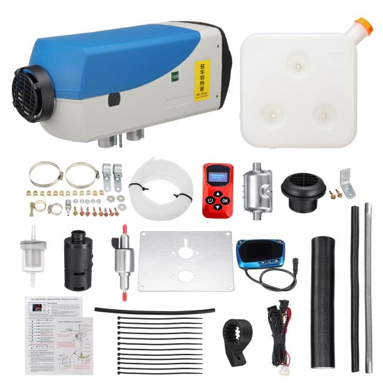 12V 8KW Gray Bottom Blue Cover Blue LCD Version Car Heater With Remote Control 12V 8KW Gray Bottom Blue Cover Blue LCD Version Car Heater With Remote Control