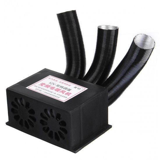 12V/24V Car Heater With 3 Air Outlet 2 Big Cooling Fan Maximum About 80°C