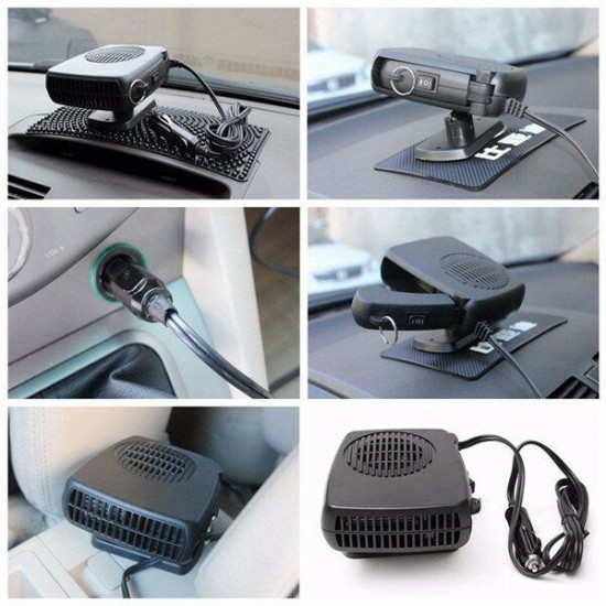 200W 12V/24V Car Heater Fan Cooler Dryer Defroster Demister with Handle