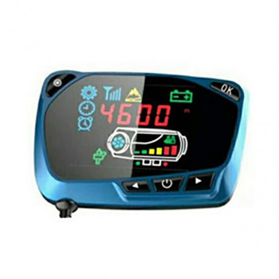 5KW 12V Diesel Air Heater LCD Thermostat with Switch Remote Control Silencer For Motorhome Boat