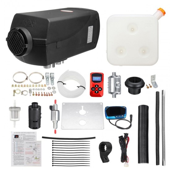 5KW12V Diesel Air Heater Upgrade LCD Thermostat Parking Heater Warming Equipment Set 5KW12V Diesel Air Heater Upgrade LCD Thermostat Parking Heater Warming Equipment Set