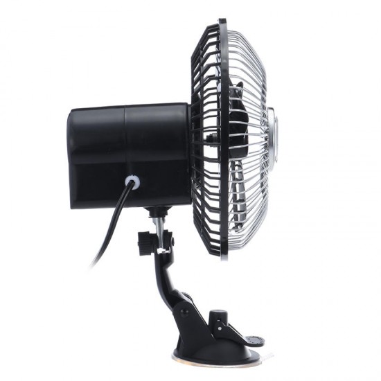 6 Inch Black 12V 24V Mini Car Air Fan Adsorption Ventilation Cooling Portable Fan 6 Inch Black 12V 24V Mini Car Air Fan Adsorption Ventilation Cooling Portable Fan
