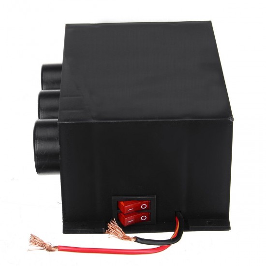 800W 12V 24V 3-Hole Auto Car Heater Heat Cooling Fan Vehicle Defroster Demister