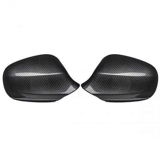1 Pair Left and Right Carbon Fiber Style Car Rearview Mirror Cover For BMW E90 E91 2009-2012