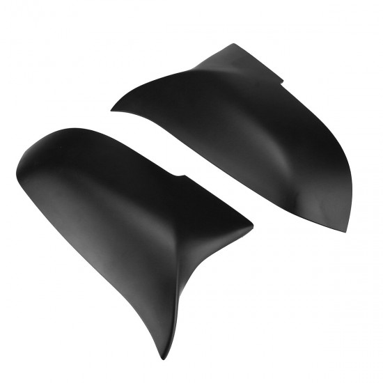 1 Pair Matte Black Car Rearview Mirror Cover Cap For BMW F20 F21 F22 F30 F32 F36 X1 F87 M3