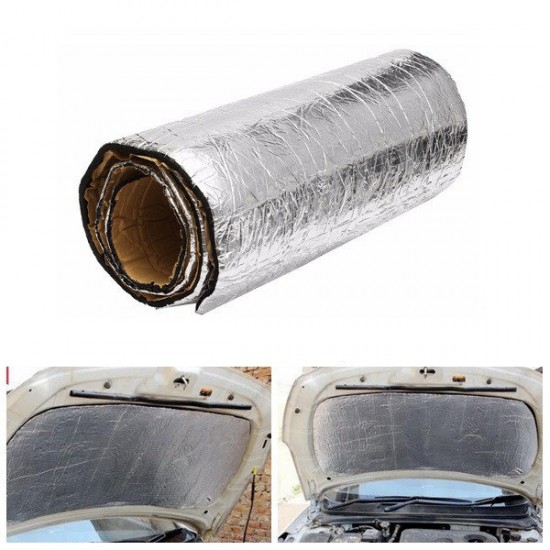 100cmx50cm Car Sound Proofing Deadening Anti-noise Insulation Heat Glass Fiber Cotton