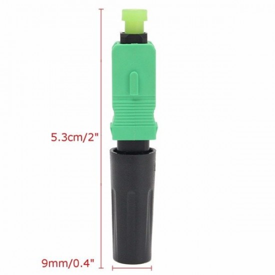 10pcs Green Ftth Embedded Quick Connector SC/APC Covered Wire Fiber Optic Connector APC 10pcs Green Ftth Embedded Quick Connector SC/APC Covered Wire Fiber Optic Connector APC
