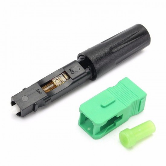 10pcs Green Ftth Embedded Quick Connector SC/APC Covered Wire Fiber Optic Connector APC 10pcs Green Ftth Embedded Quick Connector SC/APC Covered Wire Fiber Optic Connector APC