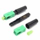 10pcs Green Ftth Embedded Quick Connector SC/APC Covered Wire Fiber Optic Connector APC 10pcs Green Ftth Embedded Quick Connector SC/APC Covered Wire Fiber Optic Connector APC