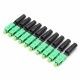 10pcs Green Ftth Embedded Quick Connector SC/APC Covered Wire Fiber Optic Connector APC