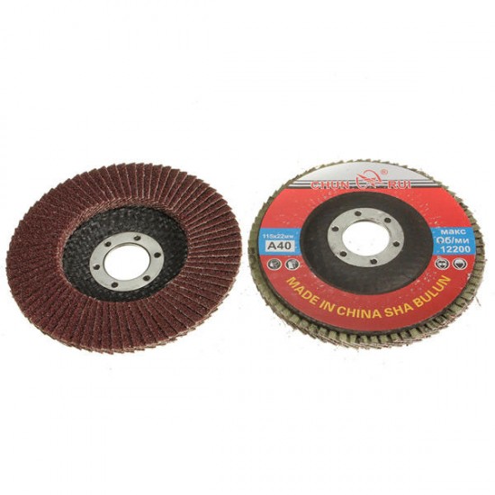 10pcs Polishing Wheel Film Angle Grinder 115mm Flap Sanding Discs 22.2mm Bore 40 Grit
