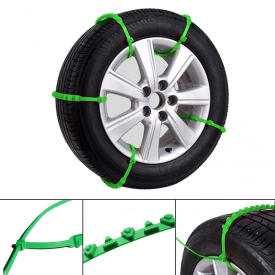 10xUniversal Car Tire Snow Antislip Chains Belt Winter Wheel Anti-Skid Vehicle