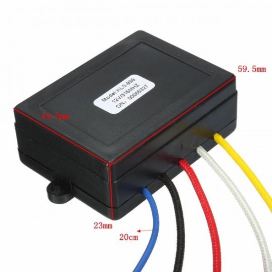 12V 315MHz 15m/50ft Winch In Out Wireless Remote Controller Switch Kit For Jeep Truck ATV SUV