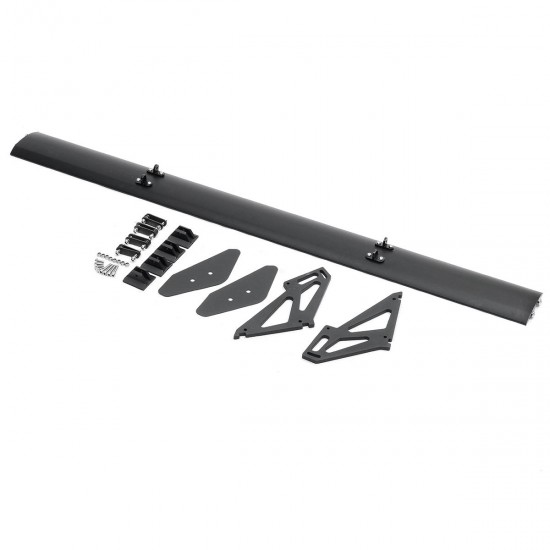 135cm Universal Racing Sports Car Rear Tail Trunk Racing Wing Spoiler Aluminum Black Adjustable GT Double Row