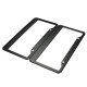 2 Pcs Black Metal Stainless Steel License Plate Frames With Screw Caps Tag Cover