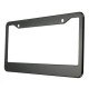 2 Pcs Black Metal Stainless Steel License Plate Frames With Screw Caps Tag Cover