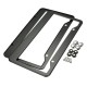 2 Pcs Black Metal Stainless Steel License Plate Frames With Screw Caps Tag Cover