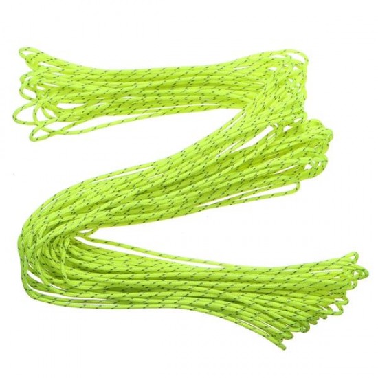 20M Green Reflective Car Luggage Rop Camping Tent Rope Guy Line Camping Cord Paracord