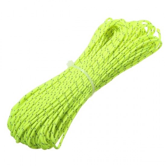 20M Green Reflective Car Luggage Rop Camping Tent Rope Guy Line Camping Cord Paracord