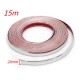 20mmX15m Chrome Universal Car Decor Trim Scratch Resistant Bar Molding Adhesive Strip