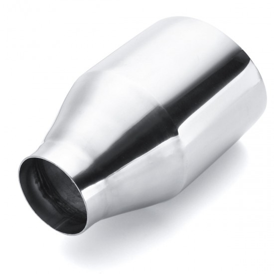2.25inch Inlet 4inch Outlet 7inch Dual Wall Stainless Steel Exhaust Muffler Pipe Tip 2.25inch Inlet 4inch Outlet 7inch Dual Wall Stainless Steel Exhaust Muffler Pipe Tip