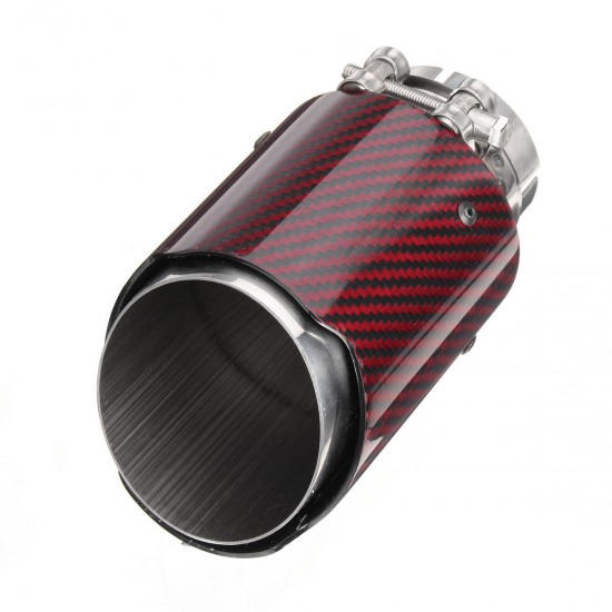 2.5 Inch 63-89mm Universal Auto Car SUV Carbon Fiber Exhaust Muffler Pipe Tail End Tip 2.5 Inch 63-89mm Universal Auto Car SUV Carbon Fiber Exhaust Muffler Pipe Tail End Tip